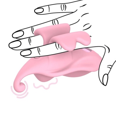 Finger Dual Vibrator - Pink - 1