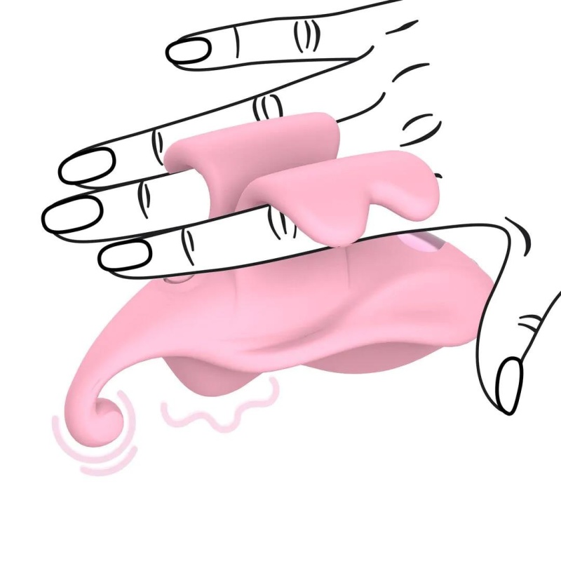 Finger Dual Vibrator - kompaktowy wibrator na palec, 9 trybów, silikon i ABS, wodoodporny - 1