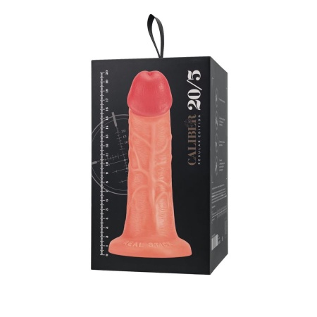 Dildo Caliber 20/5 z przyssawką, PVC bez ftalanów, cieliste, 20 x 5 cm - 11
