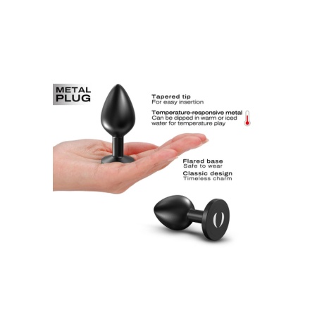 Korek analny ONIX PLUG L - metalowy termoreaktywny, 9,5 x 4,1 cm - 3
