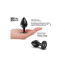 Korek analny ONIX PLUG L - metalowy termoreaktywny, 9,5 x 4,1 cm - 3
