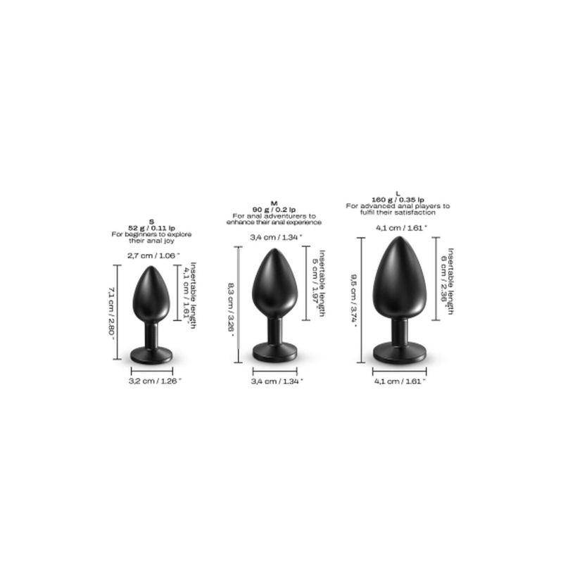 Korek analny ONIX PLUG L - metalowy termoreaktywny, 9,5 x 4,1 cm - 5