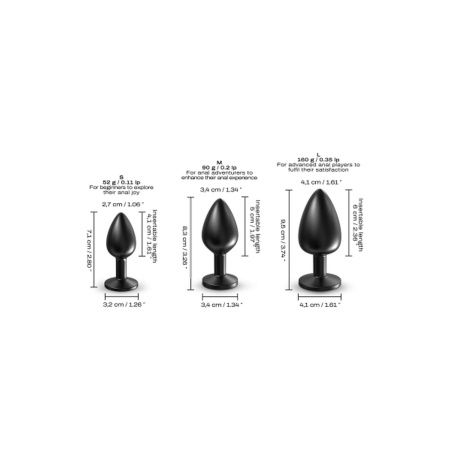Korek analny ONIX PLUG L - metalowy termoreaktywny, 9,5 x 4,1 cm - 5