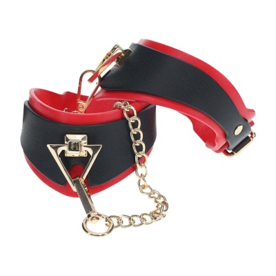 Milan Collection - Leg Cuffs - Black/Red - 1