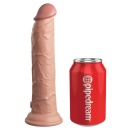 Wibrujący penis z pilotem, model KCE 9 DD — silikon dual density, przyssawka, 24,8 cm - 2