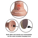 Wibrujący penis z pilotem, model KCE 9 DD — silikon dual density, przyssawka, 24,8 cm - 6