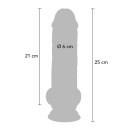 Dildo Deluxe Dual Density Thick 25 cm z miękką powłoką TPE i twardym rdzeniem - 9