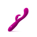 Wibrator królik Bess - zakrzywiona główka z wypustkami i stymulatorem łechtaczki, 18,8 cm - 1