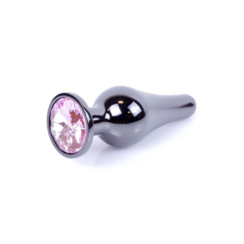 Korek analny Jewellery Dark Silver Rose - anatomiczny profil ze stali nierdzewnej, 9,5 cm - 7