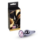 Korek analny Jewellery Dark Silver Rose - anatomiczny profil ze stali nierdzewnej, 9,5 cm - 8