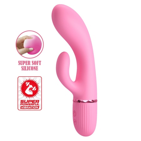 Wibrator królik Marski - podwójna stymulacja, 10 funkcji wibracji, silikon medyczny (wymiary wg specyfikacji) - 2