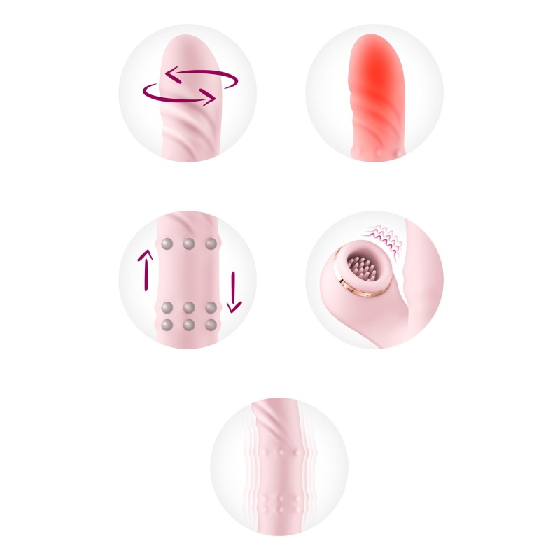 Wibrator typu Rabbit Classy 5-in-1 - rotacja 360°, tapping łechtaczki, podgrzewanie - 3
