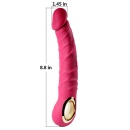 Realistyczny Wibrator PINK - Silikon Medyczny, 10 Trybów Wibracji, Ładowanie USB - 7