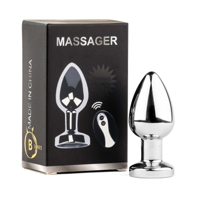 Metal Butt Plug M Vibrator USB - Remote Control - 1