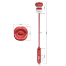 Wibrator Alyss Mouth Red — silikonowy stymulator łechtaczki z funkcją lizania i 5 trybami wibracji - 3