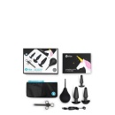 Zestaw do treningu analnego Anal Training & Education Set Blue - 7 elementów, 3 korki silikonowe 9-12,6 cm, w tym model wibrując - 3