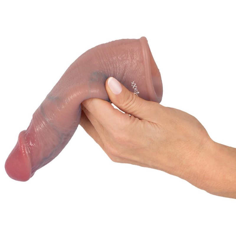 Realistixxx Extension Sleeve - silikonowa nakładka wydłużająca penisa o 6,5 cm, długość całkowita 20,5 cm, kanał wewnętrzny 11,5 - 8