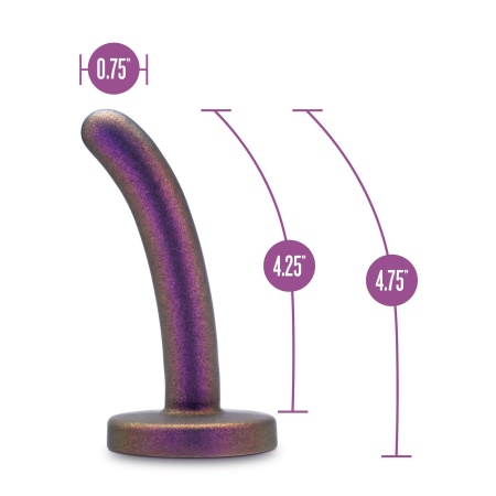 Dildo Surrender Peg Power Purple - silikon platynowy, kompatybilny z uprzężą strap-on, 12 cm - 4