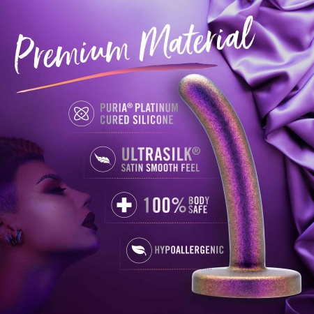 Dildo Surrender Peg Power Purple - silikon platynowy, kompatybilny z uprzężą strap-on, 12 cm - 9