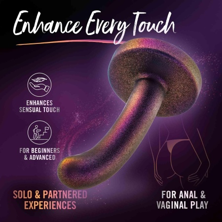 Dildo Surrender Peg Power Purple - silikon platynowy, kompatybilny z uprzężą strap-on, 12 cm - 10