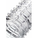 Penis Extender Sleeve Transparent - przezroczysta, elastyczna osłona na prącie z TPR, spiralnie teksturowana, długość 15,2 cm - 5