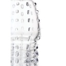 Penis Extender Sleeve Transparent - przezroczysta, elastyczna osłona na prącie z TPR, spiralnie teksturowana, długość 15,2 cm - 6