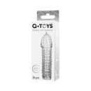 Penis Extender Sleeve Transparent - przezroczysta, elastyczna osłona na prącie z TPR, spiralnie teksturowana, długość 15,2 cm - 8