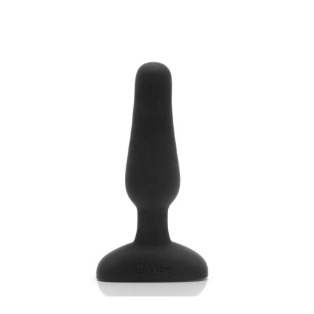 Novice Plug Black - bezprzewodowy korek analny z silikonu, 8,5 cm, średnica 2,5 cm - 2
