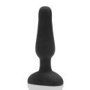 Novice Plug Black - bezprzewodowy korek analny z silikonu, 8,5 cm, średnica 2,5 cm - 3