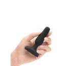 Novice Plug Black - bezprzewodowy korek analny z silikonu, 8,5 cm, średnica 2,5 cm - 5