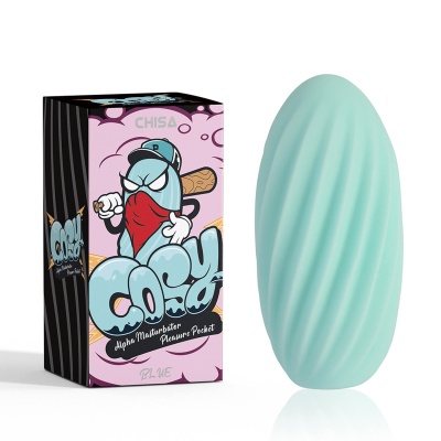 Masturbator kieszeniowy Alpha Pleasure Pocket-Blue — TPE bez ftalanów i lateksu, długość 10,6 cm, średnica 5,5 cm - 1