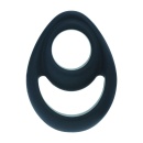 Double Ergo Silicone Cockring - Black - 4