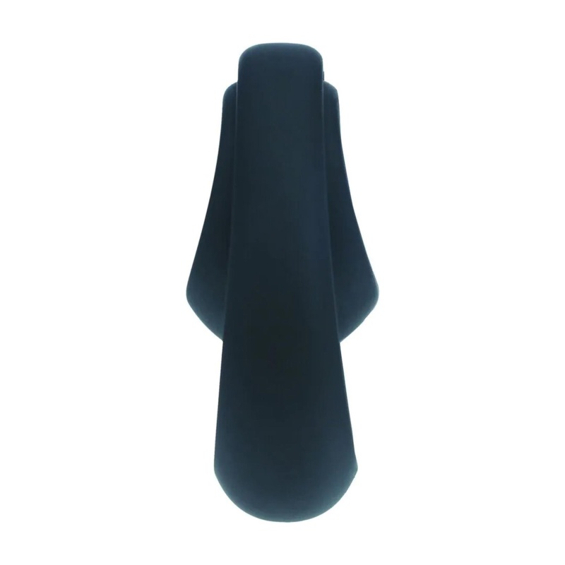 Double Ergo Silicone Cockring - Black - 5