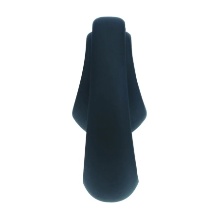 Double Ergo Silicone Cockring - Black - 5