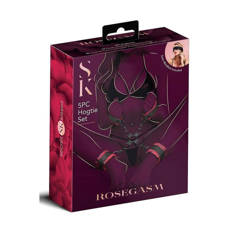 SECRET KISSES ROSEGASM 5PC HOGTIE SET - 1