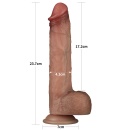 Dildo Silikonowe Sliding Skin Pro Dual Layer 22,8 cm (9 cali) Jasnobrązowe - 2