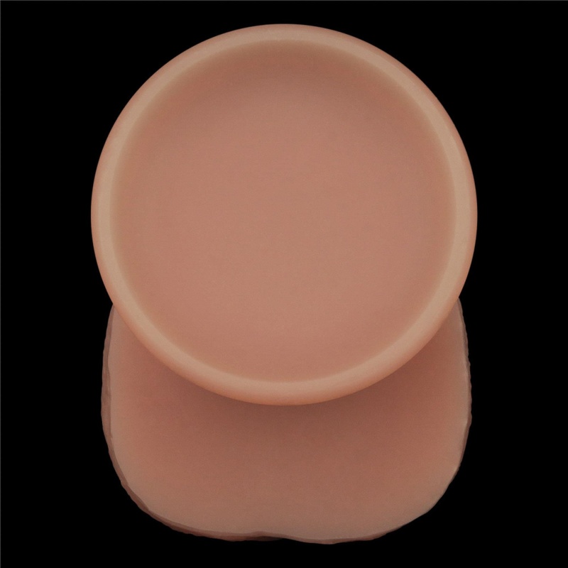 Dildo Silikonowe Sliding Skin Pro Dual Layer 22,8 cm (9 cali) Jasnobrązowe - 7