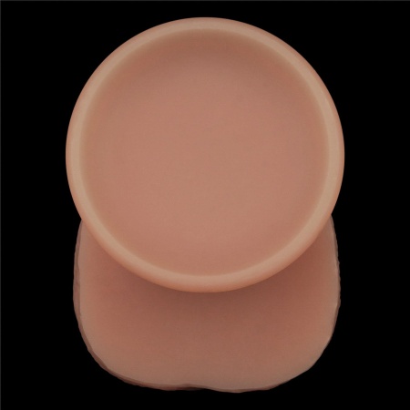 Dildo Silikonowe Sliding Skin Pro Dual Layer 22,8 cm (9 cali) Jasnobrązowe - 7