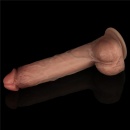 Dildo Silikonowe Sliding Skin Pro Dual Layer 22,8 cm (9 cali) Jasnobrązowe - 8