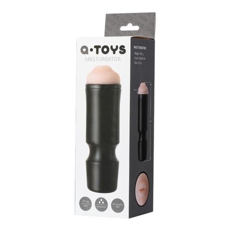 Kompaktowy masturbator A-TOYS w ergonomicznej fiolce z wieczkiem, 24 cm x Ø 7,6 cm - 3