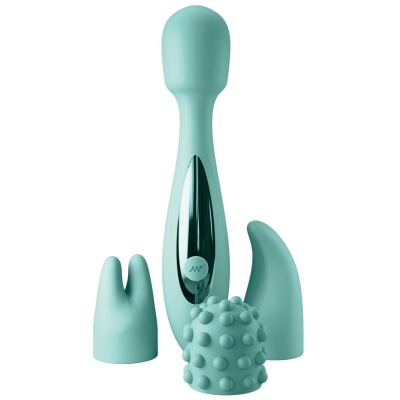 Wibrator różdżka JJ Canna z 3 wymiennymi końcówkami i 7 trybami wibracji, 21,8 cm - 1 2