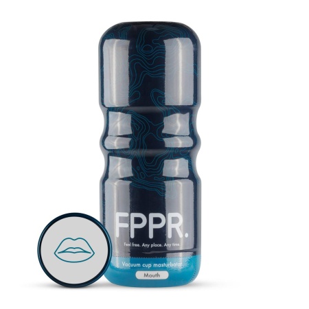 Masturbator oralny FPPR. Mouth White - wypustkowany kanał stymulacyjny 14,5 cm - 1