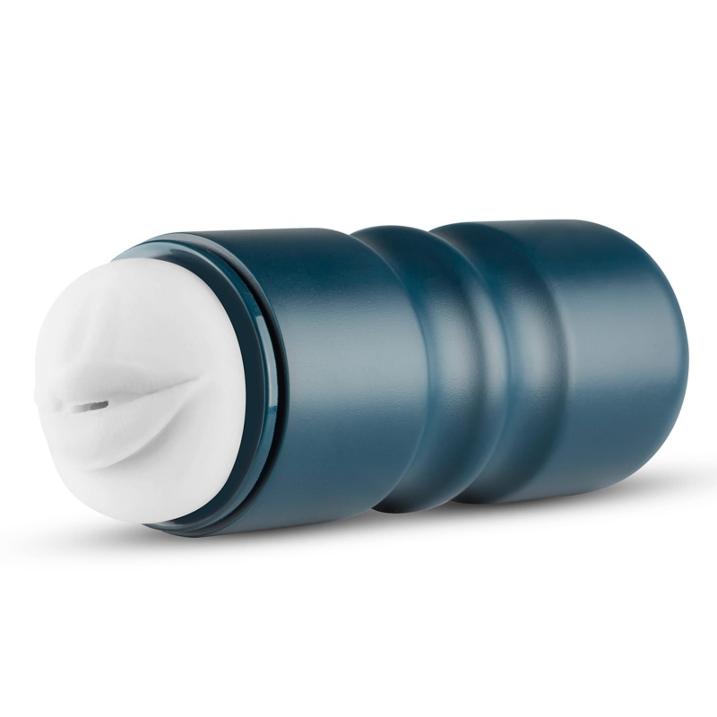 Masturbator oralny FPPR. Mouth White - wypustkowany kanał stymulacyjny 14,5 cm - 2