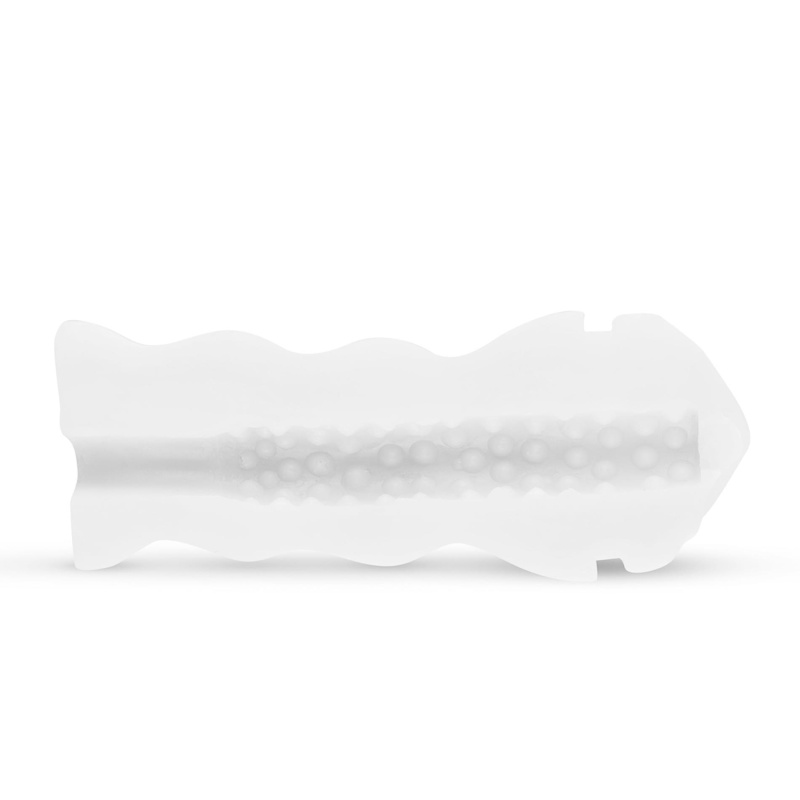 Masturbator oralny FPPR. Mouth White - wypustkowany kanał stymulacyjny 14,5 cm - 5