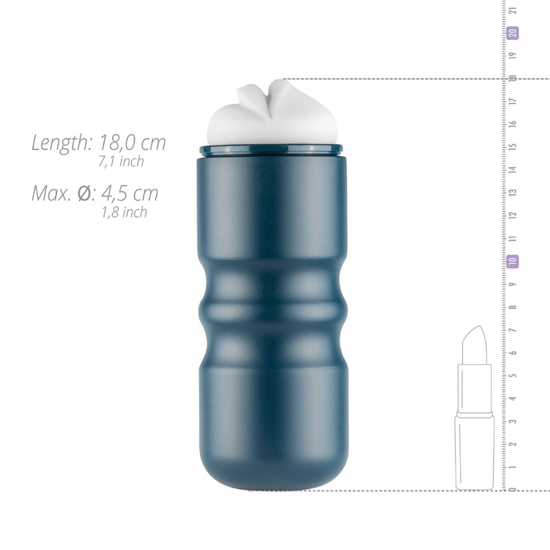 Masturbator oralny FPPR. Mouth White - wypustkowany kanał stymulacyjny 14,5 cm - 7