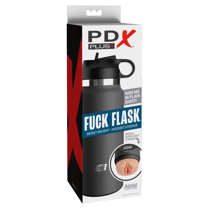 Masturbator Fuck Flask Secret Delight — dyskretna obudowa w formie bidonu, długość całkowita 23,8 cm - 1