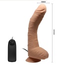Wibrator realistyczny Beautiful Alex z krzywizną G-Point, podstawą z przyssawką i przewodowym pilotem, 28 cm - 6