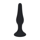 Slim Silicone Anal Plug - S - Black - 1