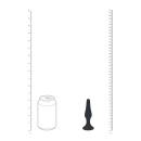 Slim Silicone Anal Plug - S - Black - 6