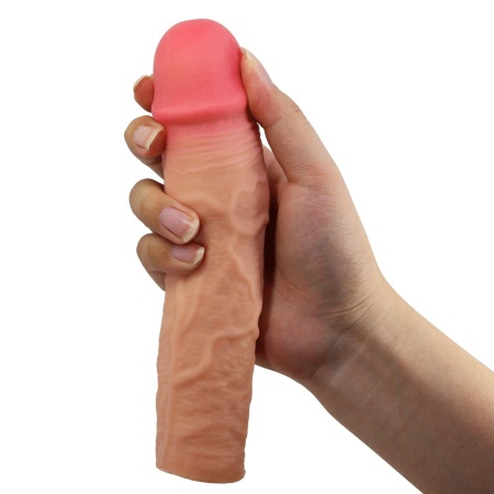 Rękaw na penisa Stevenson z przedłużeniem 7,6 cm i długością całkowitą 20,5 cm - 4